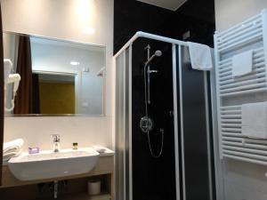 Koupelna v ubytování Hotel Moderno