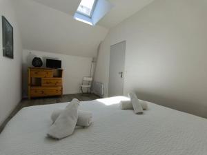 Postel nebo postele na pokoji v ubytování Appt 4 pers 30mn Lourdes Vallée d'Ossau