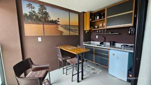 Køkken eller tekøkken på FLAT PÉ NA AREIA Carneiros Tamandaré