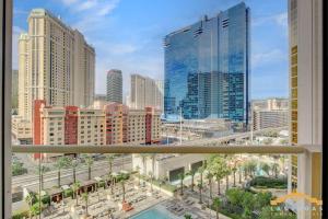 Vista generica su Las Vegas o vista sulla città dall'interno della casa vacanze