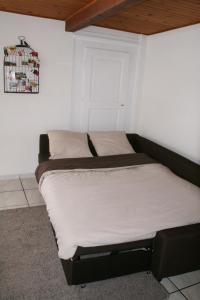 ein Schlafzimmer mit einem Bett in einem Zimmer in der Unterkunft Apartment Au Calme in Munster