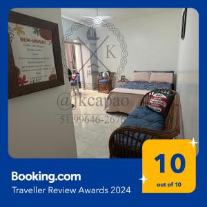 Postel nebo postele na pokoji v ubytování Apartamento Coração de capão 100mt do mar