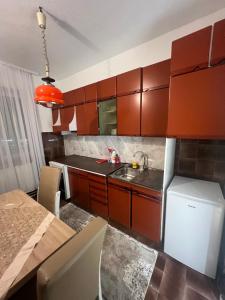 Kuchyň nebo kuchyňský kout v ubytování Adi's apartmant