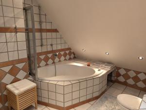 Et badeværelse på Ferienhaus mitten in der Natur