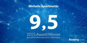 Mιχαλης Apartments的证书、奖牌、标识或其他文件