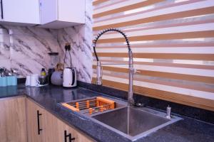 a sink in a kitchen with a faucet at ABOT Luxury Homes in Lekki