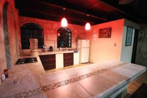 Dapur atau dapur kecil di Cabaña Venta de Guadalupe