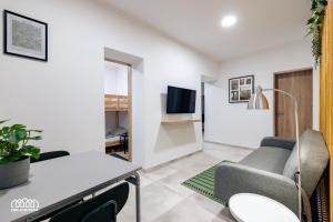 A television and/or entertainment centre at BORG Apartmanok