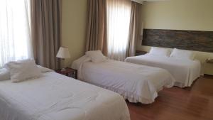 Una cama o camas en una habitación de Hotel La Serena Plaza