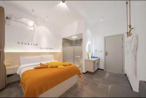 Letto o letti in una camera di Xiamen Mingshu Shanqiu Homestay