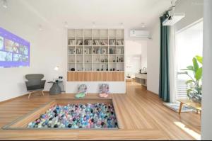 Posezení v ubytování Xiamen Mingshu Shanqiu Homestay