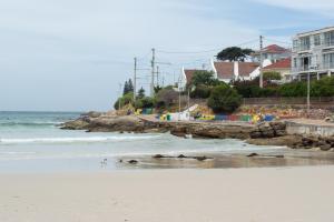 a group of seals laying on the sand on the beach at Place of Grace in Cape Town