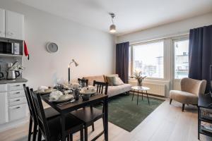 Posezení v ubytování Arctic Mellow City Suite