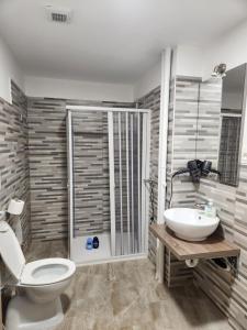 Koupelna v ubytování Casa Roxana