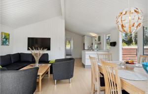 Χώρος καθιστικού στο 3 Bedroom Beautiful Home In Ålbæk