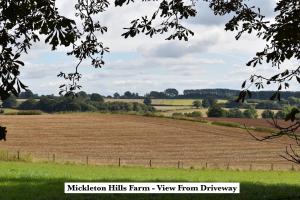 a field of crops with a view from a tree at Mickleton Hills Farm Cotswold Holiday Cottages in Chipping Campden
