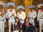 a group of people dressed in white posing for a picture at Chalet Espace Lumière - Spa, sauna et salle de fitness in Méolans