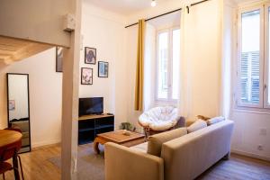 Zona d'estar a Appartement La Mezzanine
