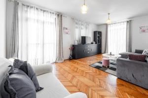 Ein Sitzbereich in der Unterkunft Villa Nick