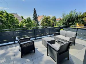 Balkón alebo terasa v ubytovaní Appartement Alsace neuf garage, parking et terrasse