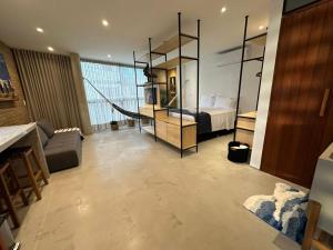 Casa Ahu客房内的一张或多张床位