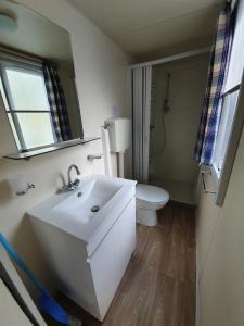 Kúpeľňa v ubytovaní NaturExpert Mobil házak-Pelso Kemping Alsóörs