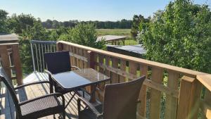 Balkón nebo terasa v ubytování Ostseebad-Zinnowitz-Kuschelige-Ferienwohnung-Wolken