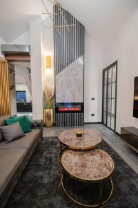 Posezení v ubytování UpArt Home & Spa
