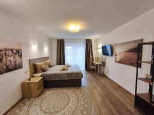 En eller flere senge i et værelse på Zentrale Luxus Apartments Nürnberg, Balkon, Parkplatz, Self-Check-in + 31 billeder