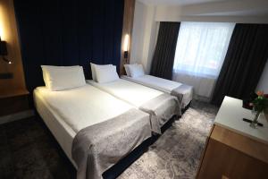Postel nebo postele na pokoji v ubytování Hotel Soimul