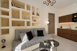 Zona d'estar a Bay View Residences Santorini