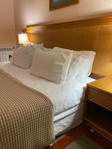 Uma cama ou camas num quarto em Hotel Lusitano