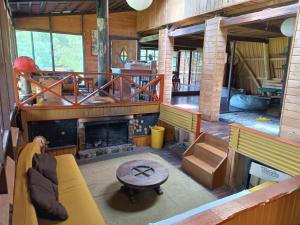 Posezení v ubytování Chalets Amarelo