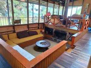 Posezení v ubytování Chalets Amarelo