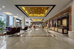 Posezení v ubytování Shenzhen Hanyong Hotel Fuyong Branch