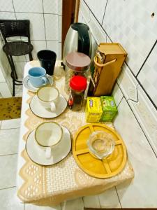 Παροχές για τσάι/καφέ στο Apartamento no Centro da Cidade Nova- 4 min do Aeroporto