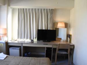 TV a/nebo společenská místnost v ubytování Silk Hotel
