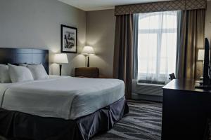 Postel nebo postele na pokoji v ubytování Radisson Hotel Edmonton Airport
