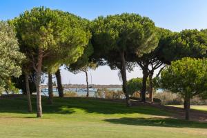 a group of trees in a park with a lake at Precise Resort El Rompido-The Hotel in El Rompido
