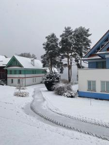 Apartmán Lipno s výhledem na jezero v zimě