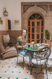 Posezení v ubytování Riad Mogantique-Essaouira