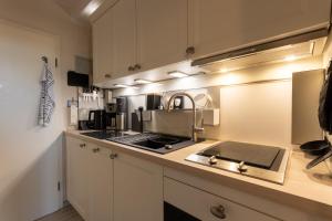 Η κουζίνα ή μικρή κουζίνα στο Meerzeit in Steinhude- Exklusives 1 Zimmer Appartement