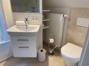 Koupelna v ubytování Doras Hus