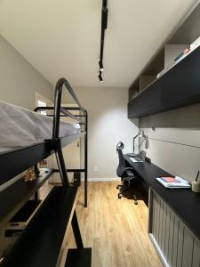 Postel nebo postele na pokoji v ubytování Apto com linda vista