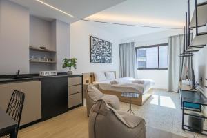 Kuchyň nebo kuchyňský kout v ubytování Anoor Studios & Apartments in Gemmayze