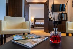 Televiisor ja/või meelelahutuskeskus majutusasutuses NSM Hotel Palace Lucera