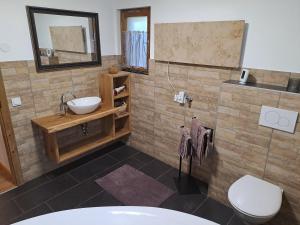 Koupelna v ubytování Ferienhaus Spitzer