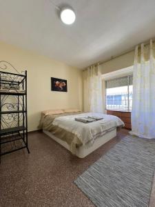 a bedroom with a bed and a window at Doctor Buades in Alicante