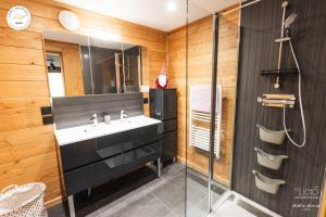 Ένα μπάνιο στο Appartement lumineux neuf dans bas de chalet LE DOUGLAS +66 φωτογραφίες