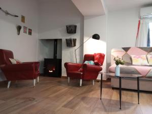Casa singular y con encanto的休息区